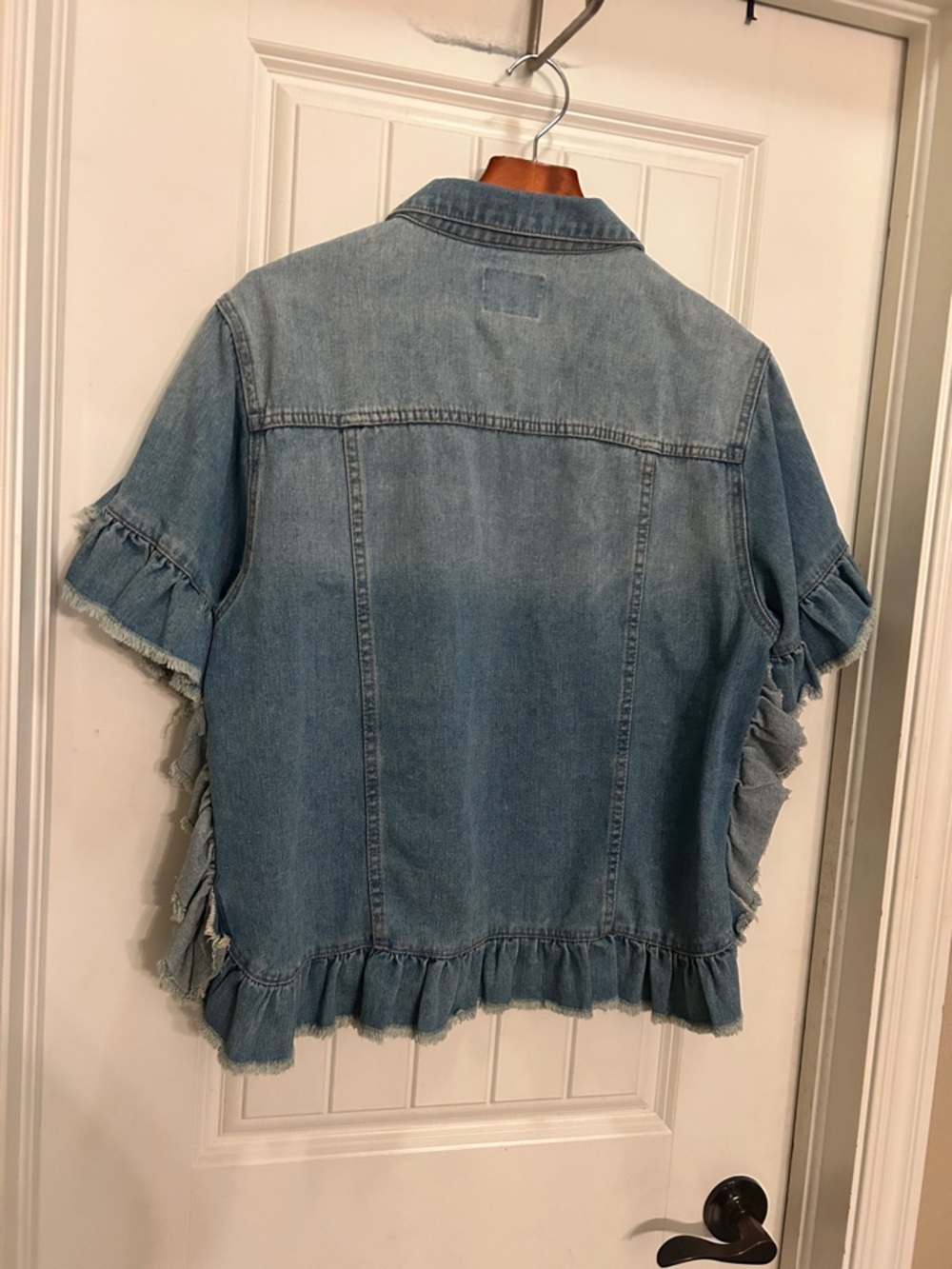 Hayden M/L Blue Ruffle Denim Jacket - Picture 3 of 3